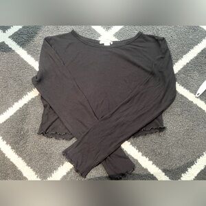 ‘Bozzolo’ Waffle Long Sleeve Crop